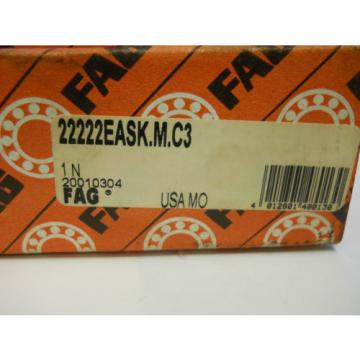 FAG SPHERICAL ROLLER BEARING 22222EASK-M-C3 *NEW IN BOX*