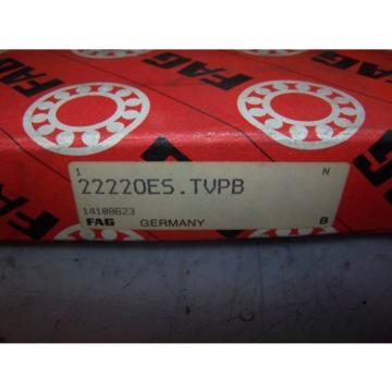 NEW FAG 22220ES.TVPB SPHERICAL ROLLER BEARING 100MM X 180MM X 46MM