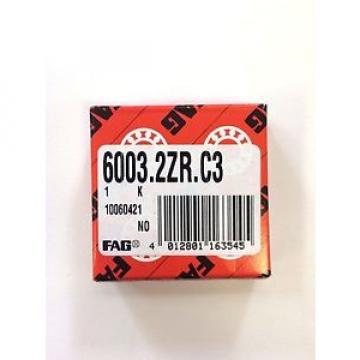6003 2Z C3 (6003 ZZ C3) FAG BRAND - NEW IN BOX - FREE SHIPPING FOR 5 OR MORE PCS