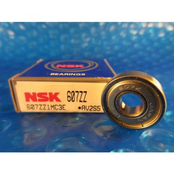 NSK 607 ZZ Single Row Deep Groove Ball Bearing, (SKF, NTN, Fag, Koyo, Timken) #2 image