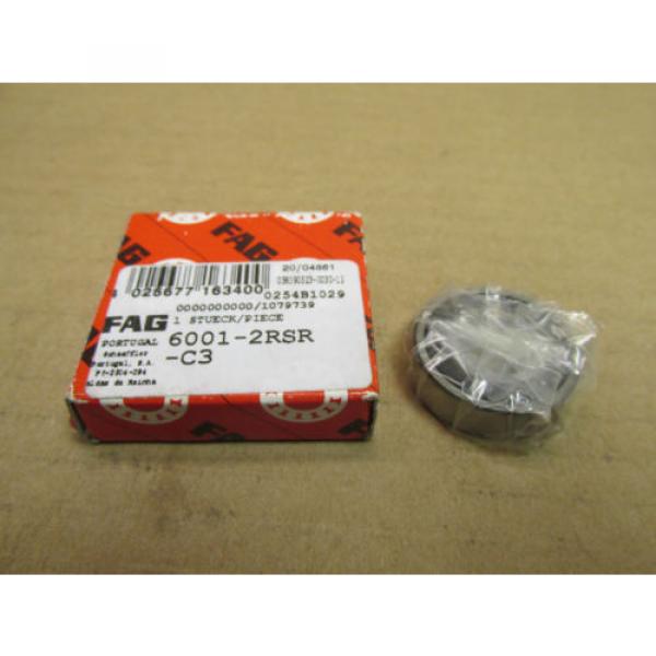 NIB FAG 6001 2RSR BEARING DOUBLE RUBBER SHIELD 60012RSR 60012RS 12x28x8 mm NEW #4 image