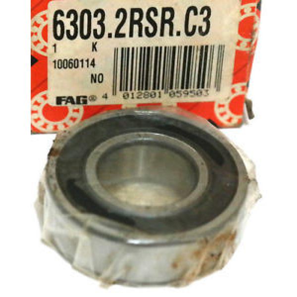 NIB FAG 6303.2RSR.C3 DEEP GROOVE BALL BEARING 17MM X 47MM X 14MM #5 image