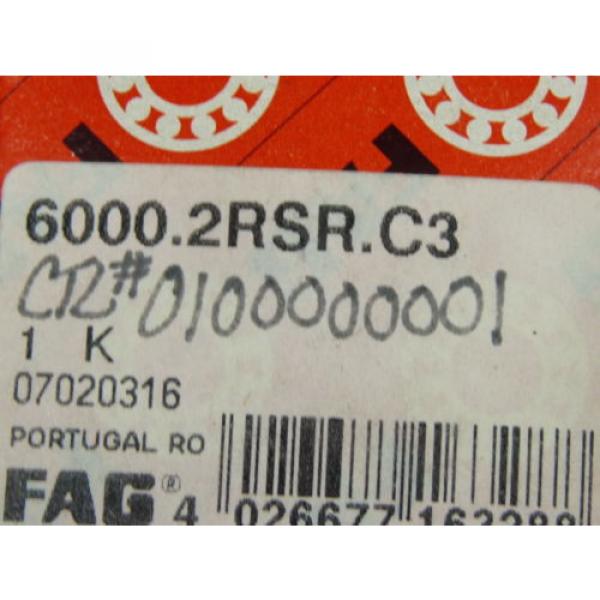 Fag 6000.2RSR.C3 Deep Groove Ball Bearing 10 x 26 x 8 mm ! NEW ! #5 image